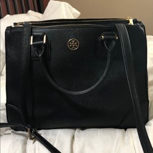 Tory Burch Black Over the Shoulder Tote